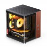 PC Case Jonsbo TK-0, Mini-Tower, Mini-ITX, Tempered Glass, Wood - black