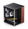 PC Case Jonsbo TK-0, Mini-Tower, Mini-ITX, Tempered Glass, Wood - black