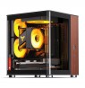 PC Case Jonsbo TK-0, Mini-Tower, Mini-ITX, Tempered Glass, Wood - black