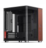 PC Case Jonsbo TK-0, Mini-Tower, Mini-ITX, Tempered Glass, Wood - black