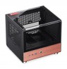 PC Case Jonsbo TK-0, Mini-Tower, Mini-ITX, Tempered Glass, Wood - black