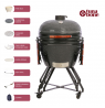 TunaBone | Kamado classic 26" grill | Size XL | Dark grey