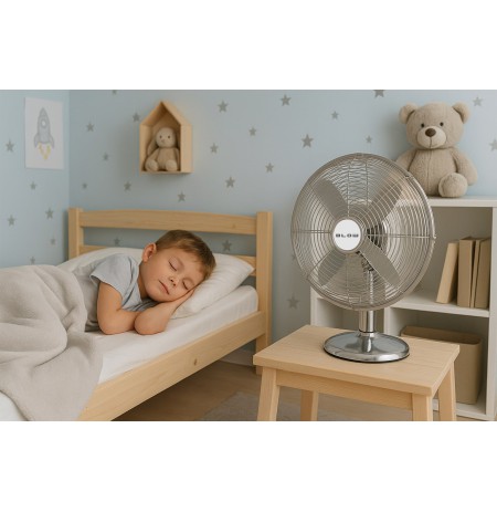 BLOW 12"/30cm 50W Silver Metal Desk Fan