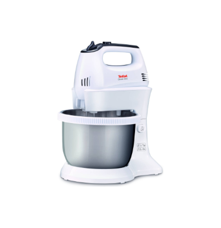 TEFAL HT312138 Quickmix | Hand Mixer | 300 W | Number of speeds 5 | Turbo mode | White/Stainless steel