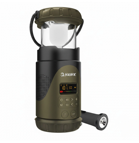 Hawk HWRDI430GN Radio Solar Dynamo With Flashlight