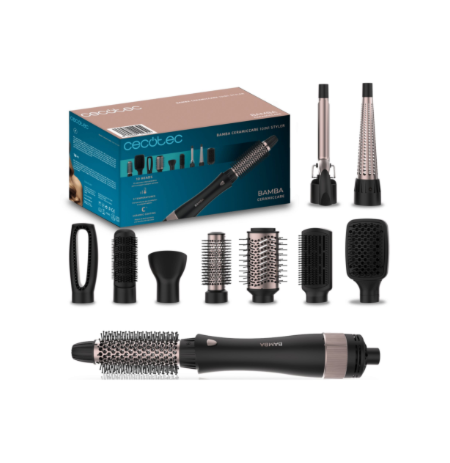 Cecotec Air brush | CeramicCare 10in1 Styler 10-in-1 | Number of heating levels 3 | 1000 W | Black