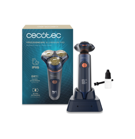 Cecotec Shaver | PrecisionCare Aluminium Pro | Operating time (max) 80 min | Wet & Dry | Blue