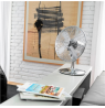 Cecotec EnergySilence 620 RetroDesk | Desktop Fan | Table Fan | 40 W | Diameter 30 cm | Number of speeds 3 | Oscillation | Silve