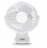 Adler Rechargeable fan with clip | AD 7335 | Table Fan | 6 W | Diameter 12.7 cm | Number of speeds 3 | Oscillation | White