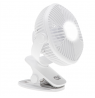 Adler Rechargeable fan with clip | AD 7335 | Table Fan | 6 W | Diameter 12.7 cm | Number of speeds 3 | Oscillation | White