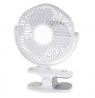 Adler Rechargeable fan with clip | AD 7335 | Table Fan | 6 W | Diameter 12.7 cm | Number of speeds 3 | Oscillation | White