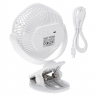 Adler Rechargeable fan with clip | AD 7335 | Table Fan | 6 W | Diameter 12.7 cm | Number of speeds 3 | Oscillation | White