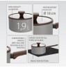 Saucepan with lid 18cm, 1.9L MR-1211-18S MAESTRO grey