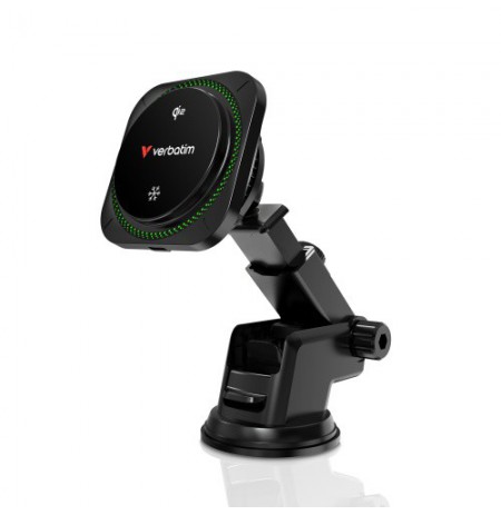 Verbatim 31860 Charge 'n' Drive Qi2 Magnetinis belaidis automobilinis įkroviklis, RGB, Juoda