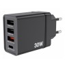 Verbatim 49700 USB Įkroviklis 30W 4-Port USB-A, USB-C, EU Plug, Juoda