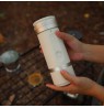 Portable electric coffee grinder OutIn Fino Sandstone White