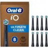 „Braun Oral-B iO Ultimate Clean“ keičiamos šepetėlių galvutės, juodos (8 vnt. pakuotė)
