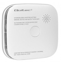 Qoltec 52579 Wireless smoke detector with battery | Tuya | Wi-fi | sensor service life 10 years | alarm 85dB | LED