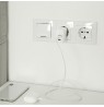 Qoltec 51825 GaN 45W charger| 5-20V | 1.5-3A | 1 x USB-C PD | 1x USB QC 3.0 | White