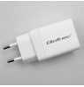 Qoltec 51825 GaN 45W charger| 5-20V | 1.5-3A | 1 x USB-C PD | 1x USB QC 3.0 | White