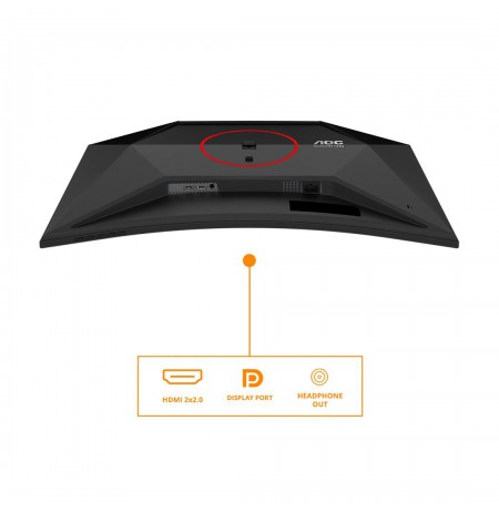 AOC 81,3cm (31,5") C32G4Z 16:09 HDMI+DP+USB  Curved Bl/red