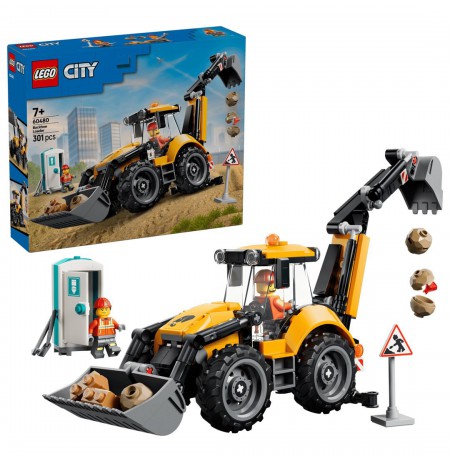 LEGO City 60480 - Yellow Backhoe Loader