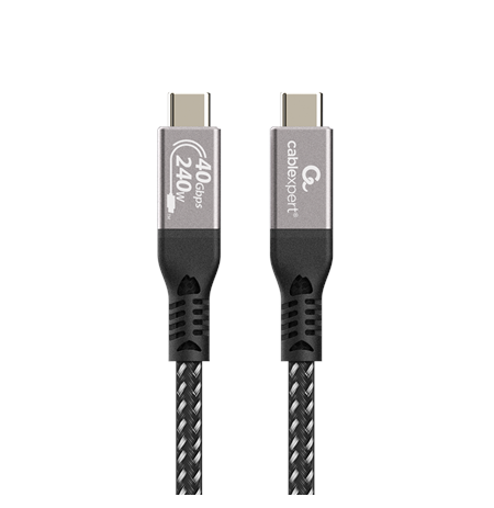 Cablexpert CCBP-USB4-CMCM240-0.5M Premium USB4 Type-C charging and data cable, 40 Gbps, 240 W, 0.5 m | Cablexpert