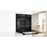 Built-in oven BOSCH HBA572EM3 jet black matt transparent, 60 x 60 cm, AirFry function