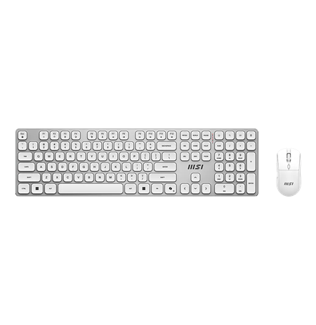 MSI FORGE K210 WIRELESS COMBO WHITE US | Keyboard and Mouse Set | Wireless | Mouse included | US | White