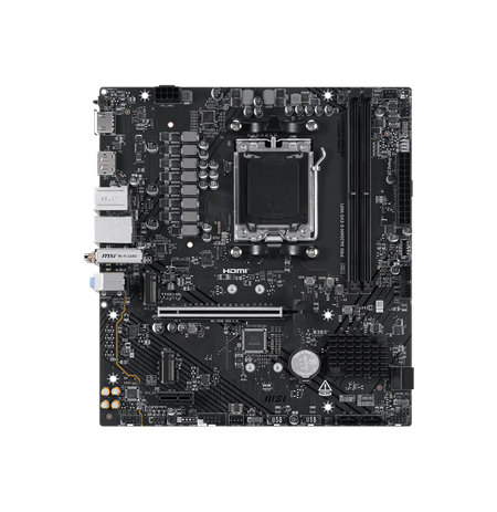MSI PRO A620AM-G EVO WIFI | Processor family AMD | Processor socket AM5 | DDR5 | Number of SATA connectors 4 | Supported hard di