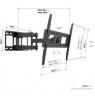Vogels Wall mount | UP 6053 Full-Motion TV Wall Mount L | 40-80 " | Rotate