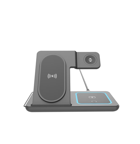 Gembird 3-in-1 foldable wireless charger stand, 15 W, Samsung watch | TA-WPC31S-01-BK