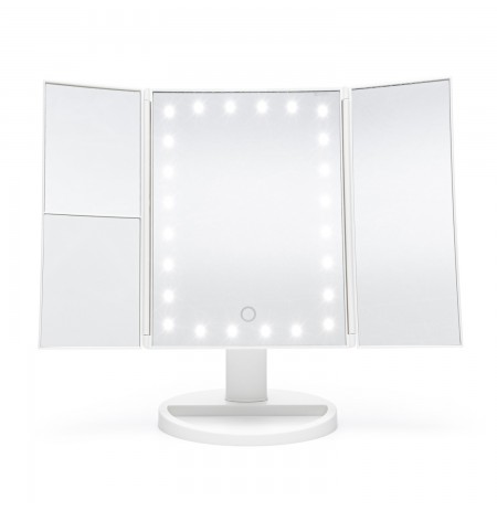 Rio 24 LED Touch Dimmable Makeup Mirror, White