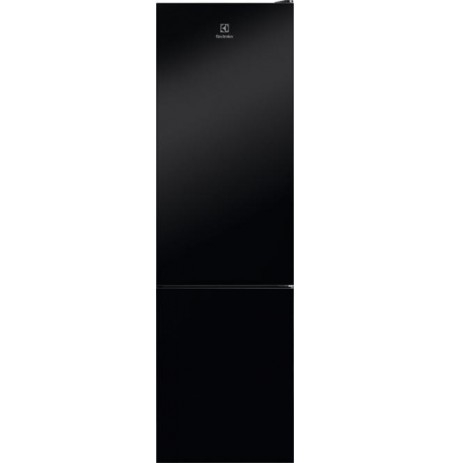 201 cm aukščio  juodo stiklo durimis No Frost šaldytuvas su šaldikliu Electrolux LNT7ME36K2