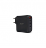 Acer 100W PD GaN Charger, 3 x USB C and 1 x USB A, EU Plug, 100W USB-C cable, Black, Retail Pack