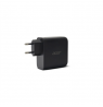 Acer 100W PD GaN Charger, 3 x USB C and 1 x USB A, EU Plug, 100W USB-C cable, Black, Retail Pack
