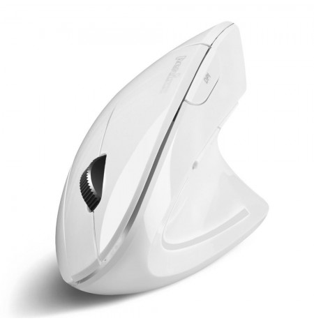 Perixx PERIMICE-813 W Wireless Mouse Optical Vertical Vertical Right White RF+ BLUETOOTH