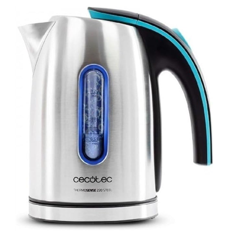 Cecotec Kettle | ThermoSense 220 Steel | Electric | 1630 W | 1.2 L | Stainless Steel | 360° rotational base | Stainless Steel