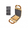 Cecotec Sandwich Maker | Rock'nToast Retro One Yellow Retro-style | 700 W | Number of plates 3 | Yellow