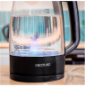 Cecotec Kettle | ThermoSense 320 Clear | 2200 W | Electric | 1.7 L | Glass | 360° rotational base | Black/Transparent