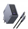 Ugreen Nexode Pro 160W GaN Charger with USB-C Cable Universal Black, Grey AC Fast charging Indoor