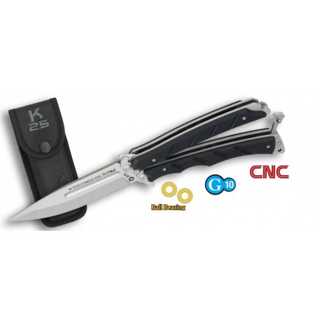 Knife K25 02263 Balisong CNC Blade Ball Bearing
