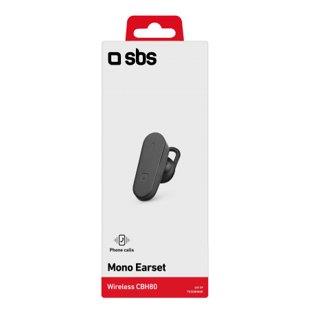 Mono Bluetooth V 4.2 headset with headband BH80 by SBS Black