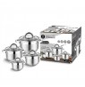 Extralink HOME POT 4-SET STAINLESS STEEL 1.9L, 2.7L, 3.6L, 6.1L SF-1132 Round Stainless steel