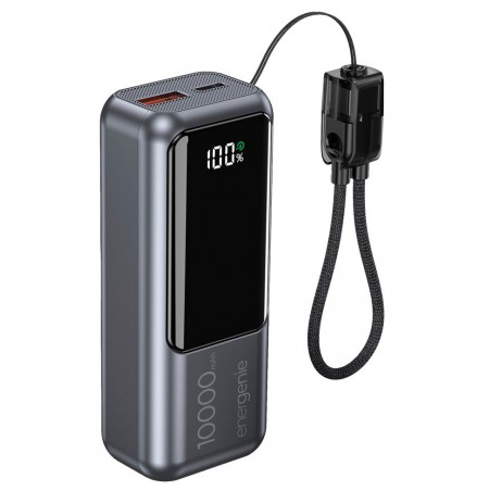 Gembird PB10-PD20-LCD-02 Compact fast charging power bank with LCD display, 20W, 10000 mAh, spacegrey