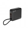 Gembird PB10-WPC15-LCD-01 Fast charging power bank with wireless charger, 20W, 10000 mAh, black