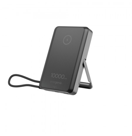 Gembird PB10-WPC15MS-01 Magnetic wireless powerbank with integrated stand, 15W, 10000 mAh, black