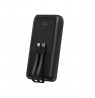 Gembird PB20-PD20-LCD-01 Fast charging power bank with integrated cables, 20W, 20000 mAh, black