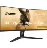 iiyama G-MASTER GCB3486WQSCP-B1 computer monitor 86.4 cm (34") 3440 x 1440 pixels UltraWide Quad HD Black