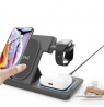 Gembird TA-WPC31A-01-BK 3-in-1 foldable wireless charger stand, 15 W, Apple watch, black | Gembird